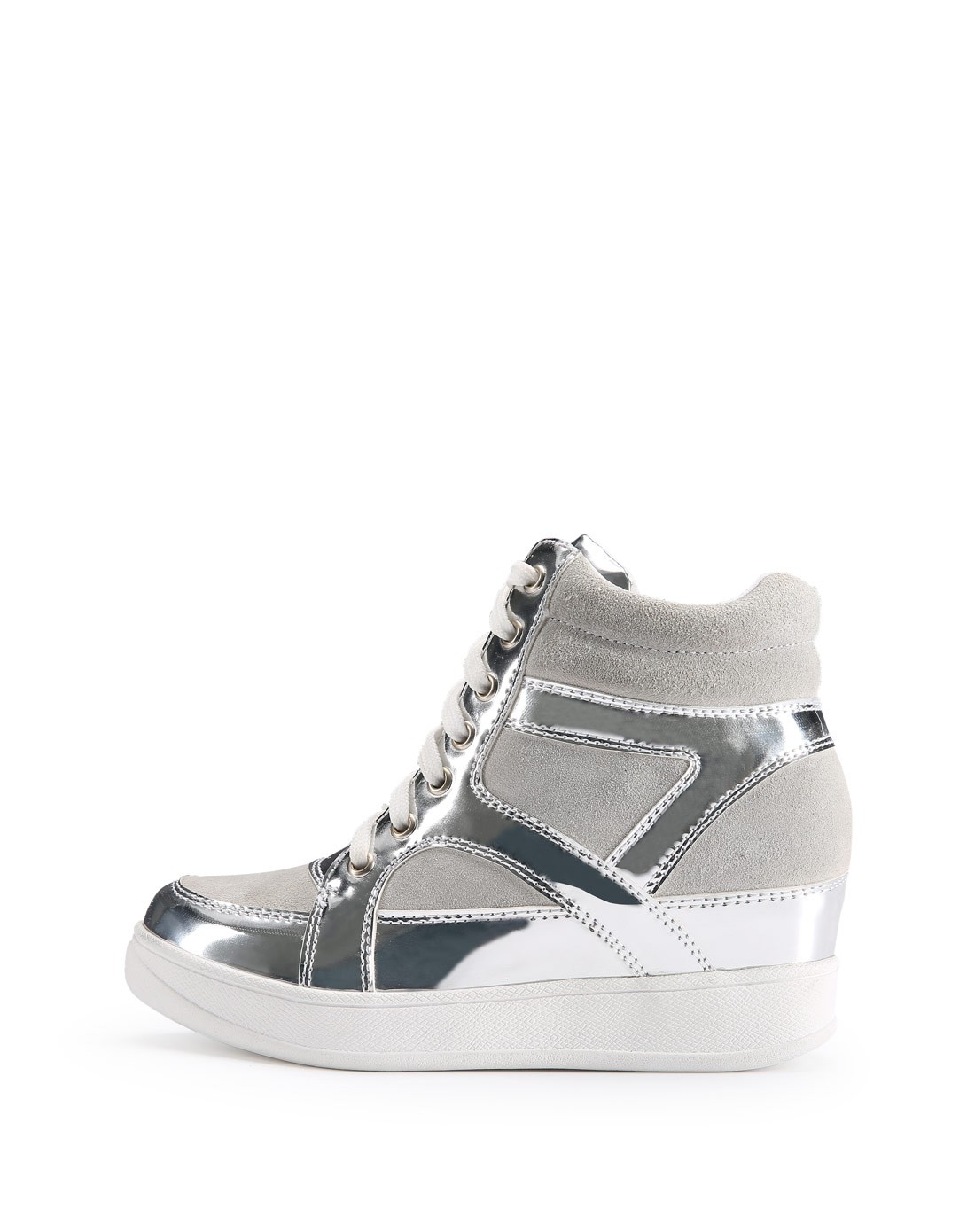 卓诗尼josiny鞋包灰色休闲深口圆头内增高女鞋15326568003_唯品会