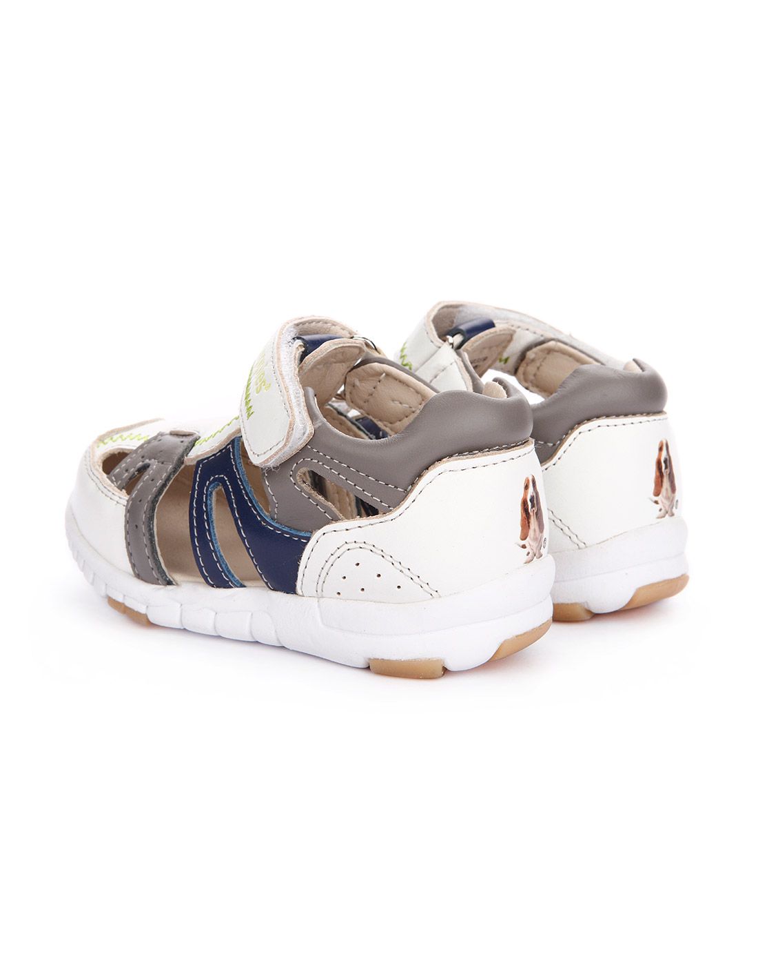 暇步士&思加图男女童鞋hush puppies 男幼童头层牛皮纯凉鞋儿童皮凉鞋