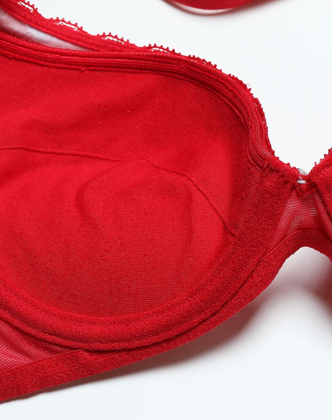 sloggi红色复古印花3/4厚杯文胸