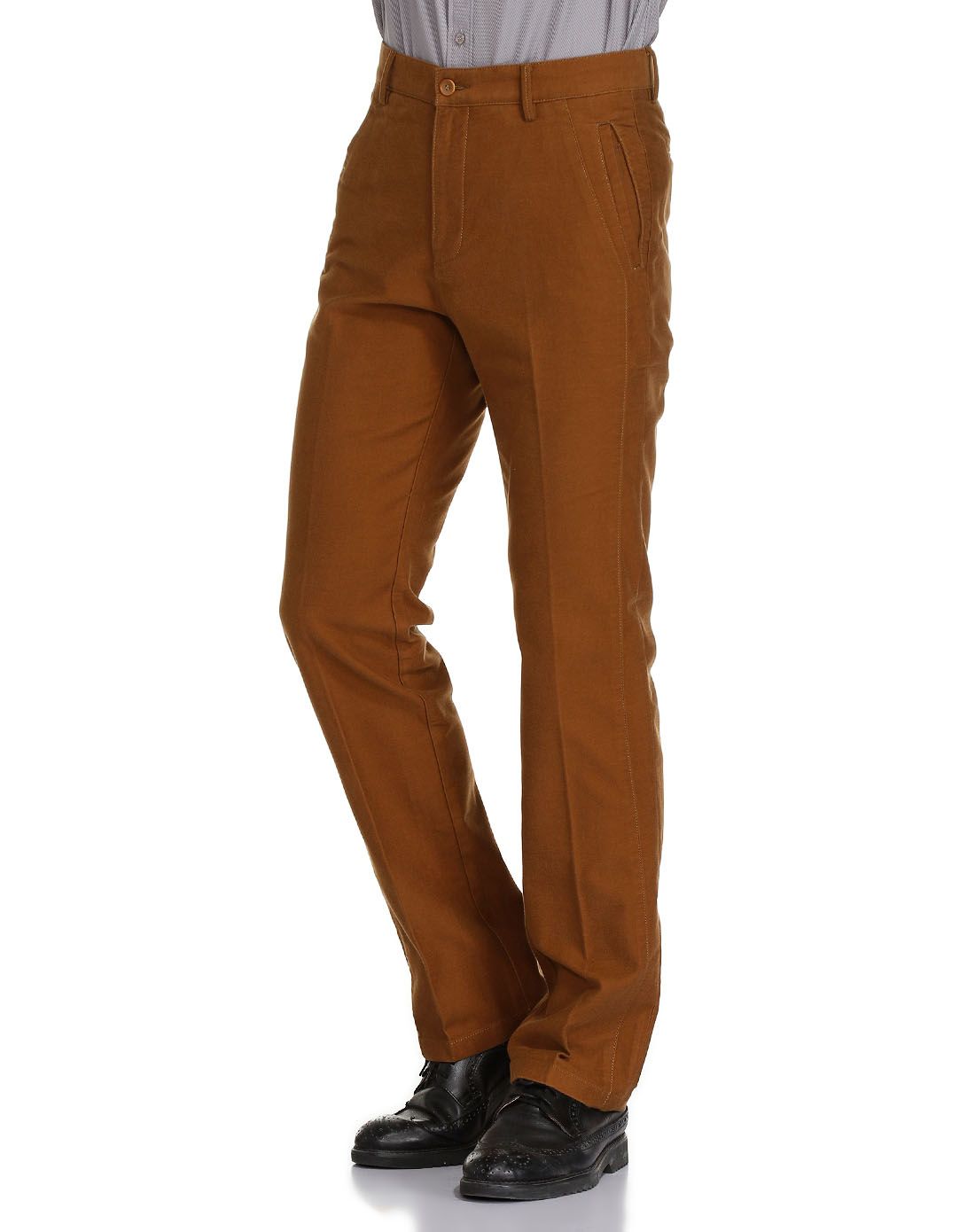 男款棕色休闲裤