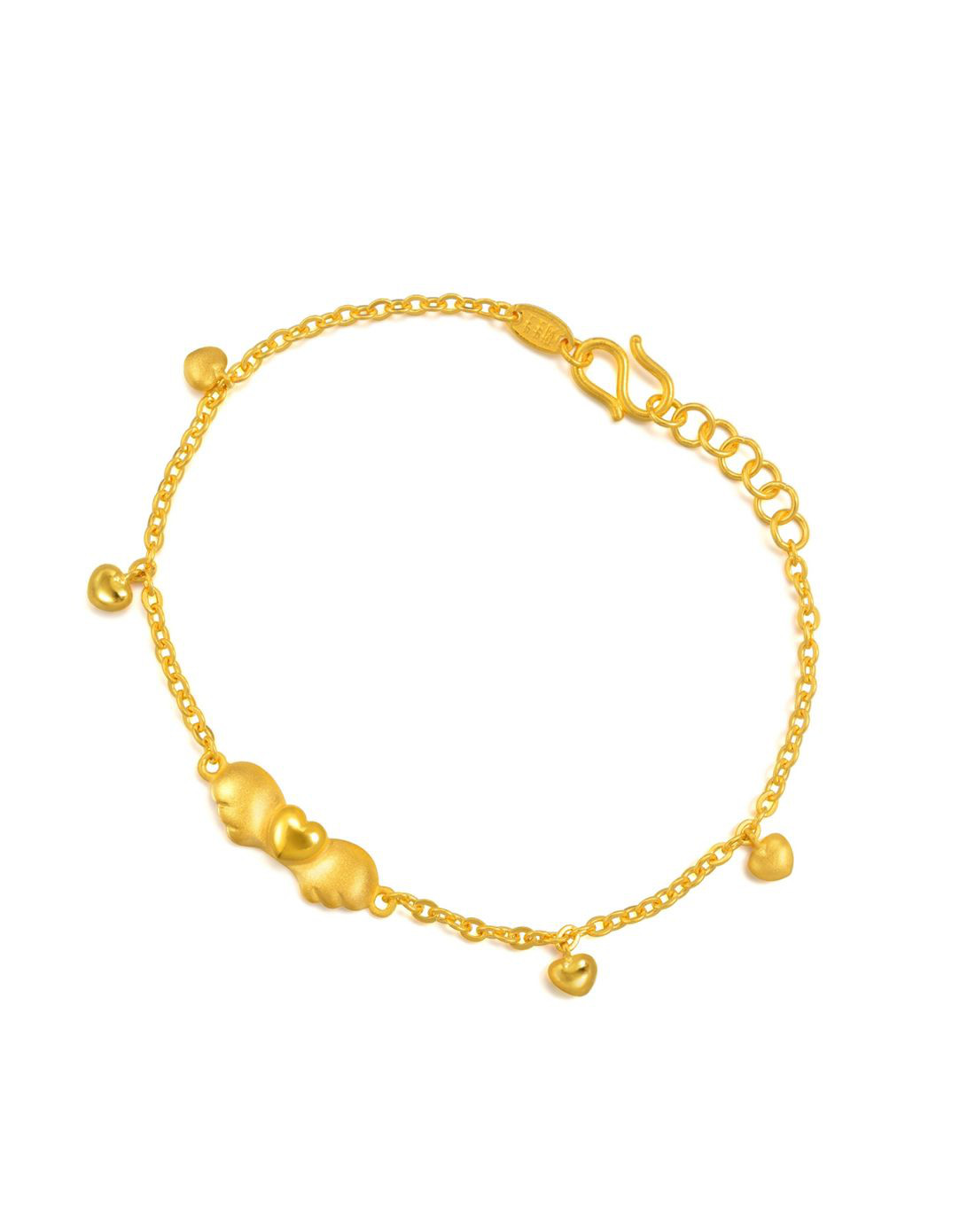 周生生 足金天使手链