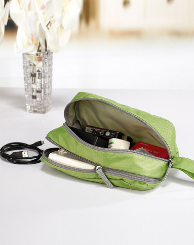 外出旅游出差必备,方便携带电子产品收纳包-绿色