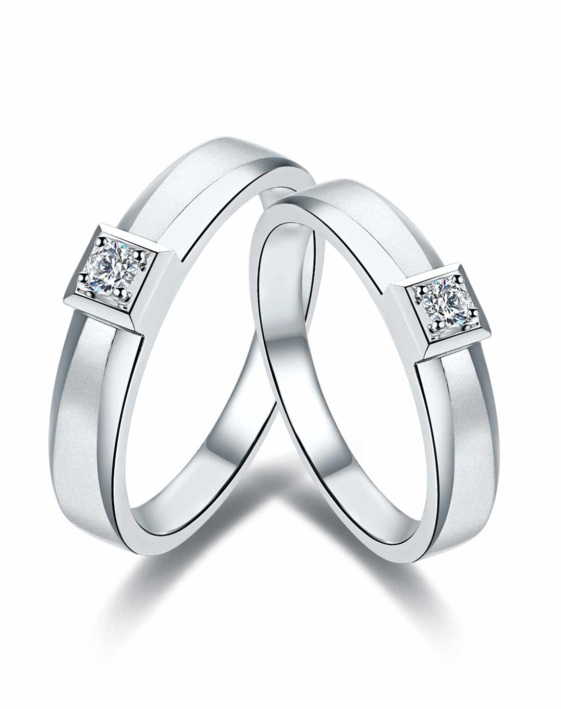 铂金pt950简约经典情侣对戒婚戒男款