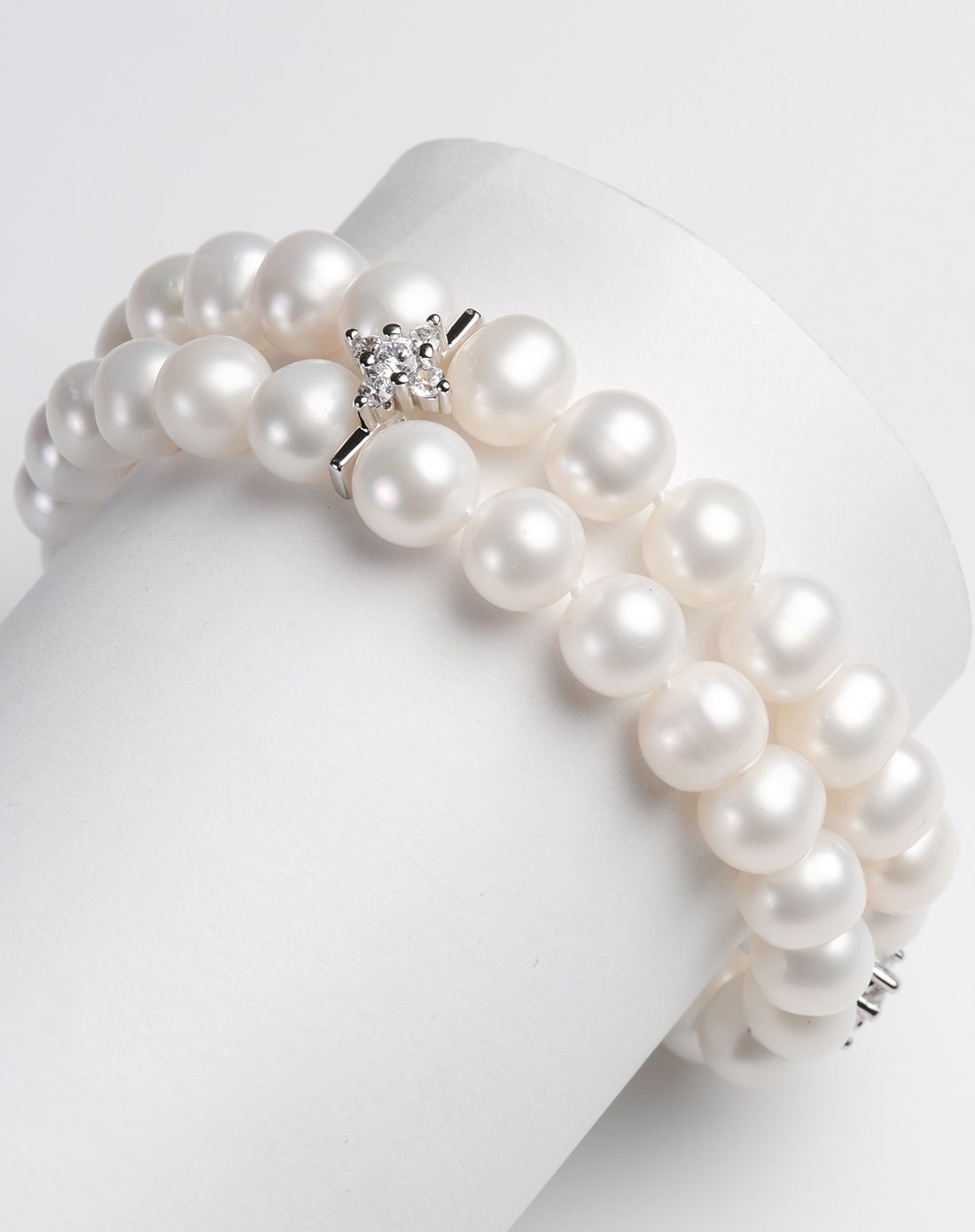 【双双】7-8mm 淡水珍珠双排扣手链