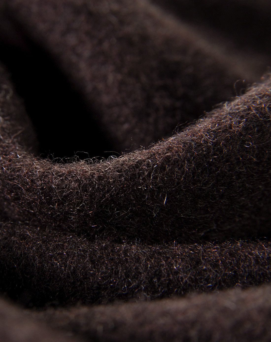 深咖色简约纯色长款毛呢大衣