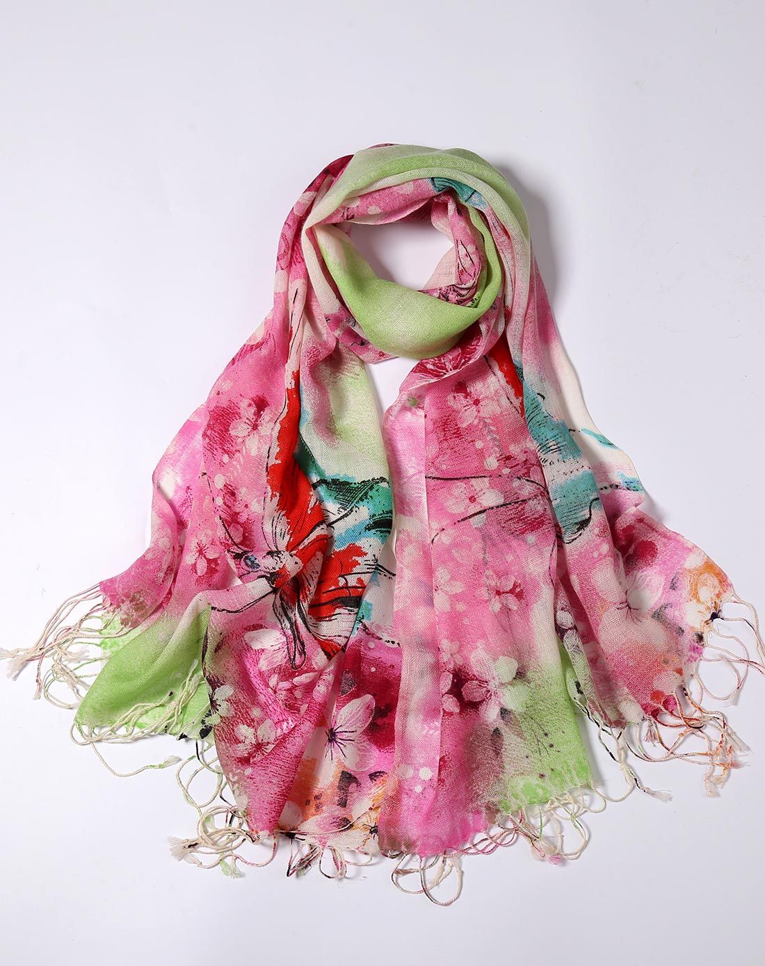 炫彩花色时尚保暖羊毛围巾