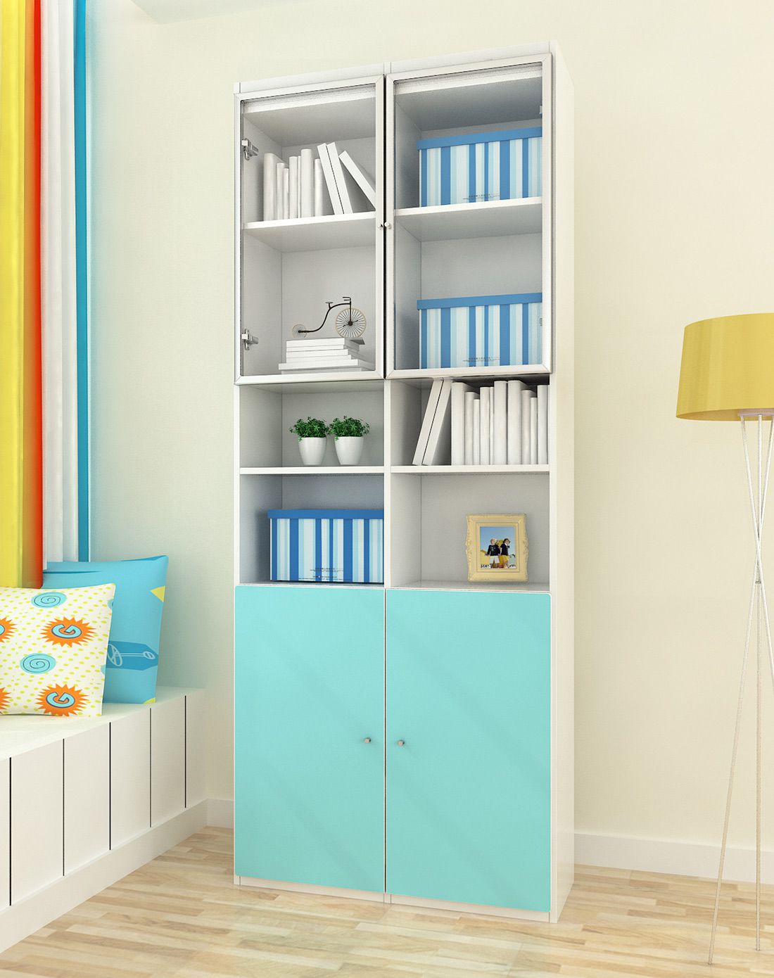 酷漫居彩虹 二门书柜