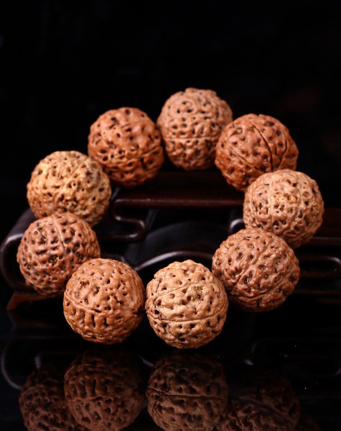 野生大金刚菩提手串30mm-稀有八瓣沉水