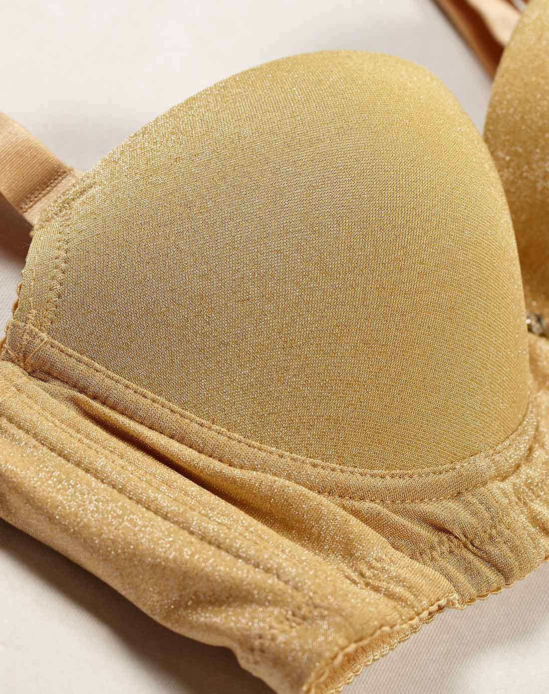 金色圆形彩光面b杯文胸