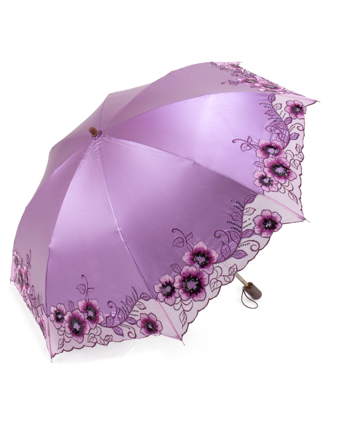 william&kate 50 超强防晒电镍虎骨二折花月夜花案遮阳伞