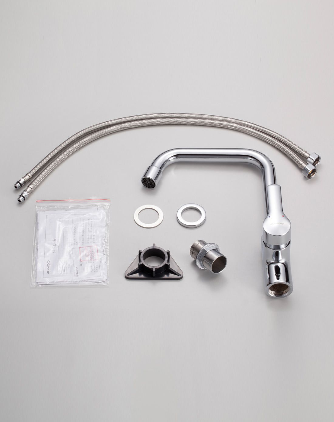 jomoo菜盆面盆精铜阀体冷热水龙头