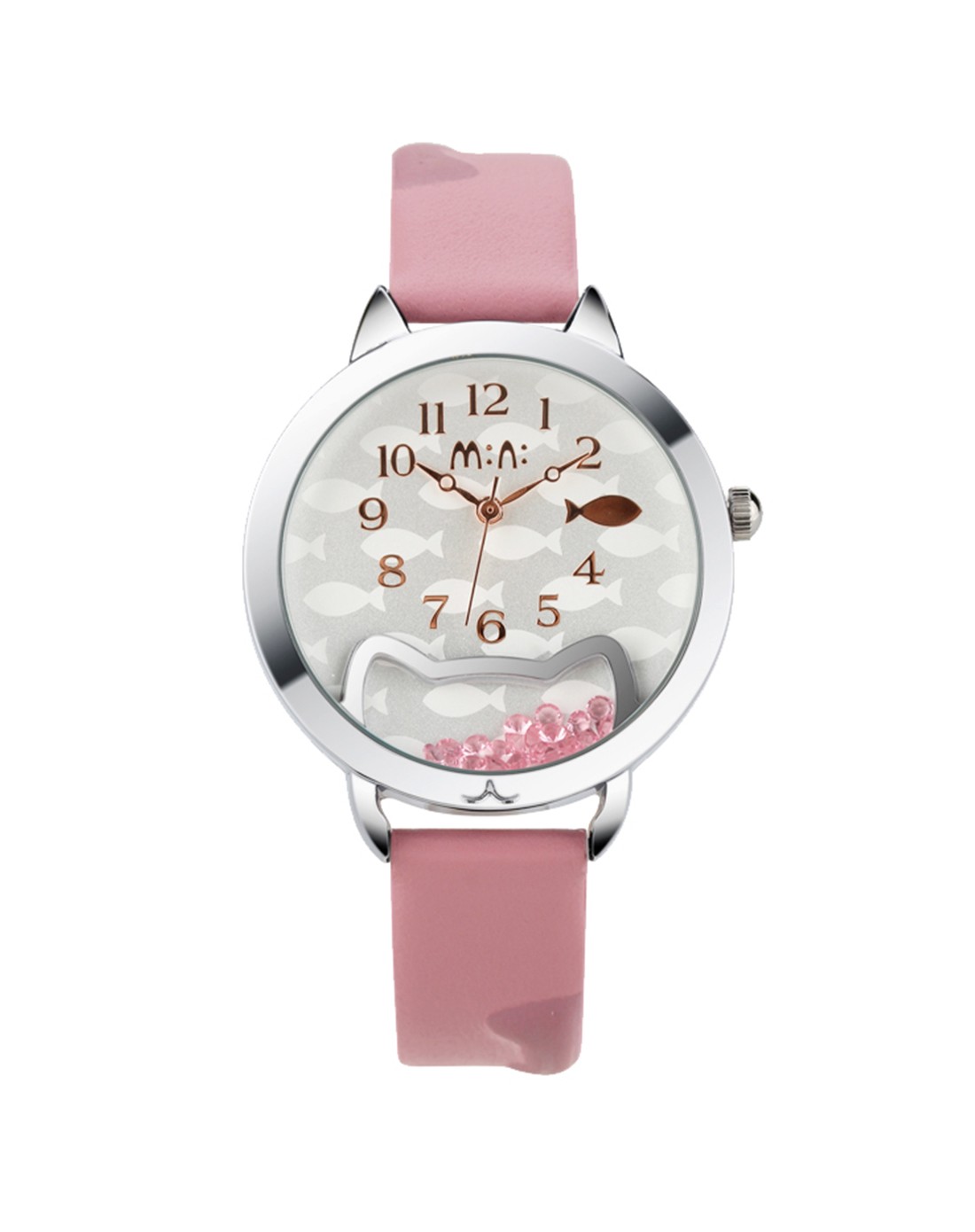 (多色)韩国mini手表流沙钻小猫