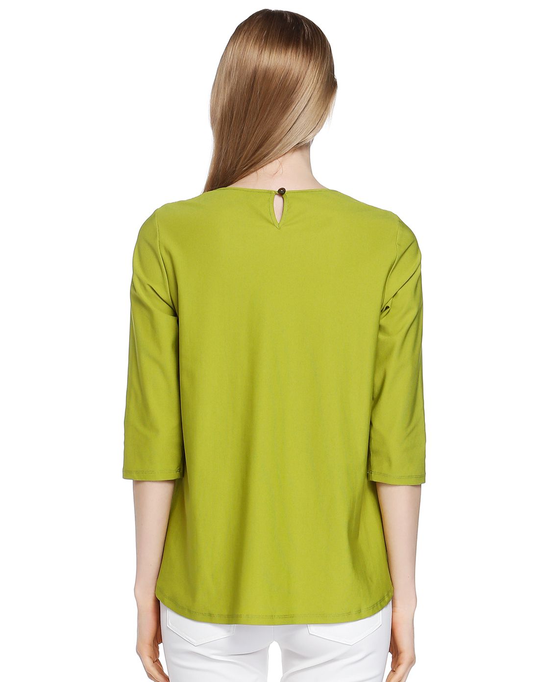 黄绿色百搭清新上衣