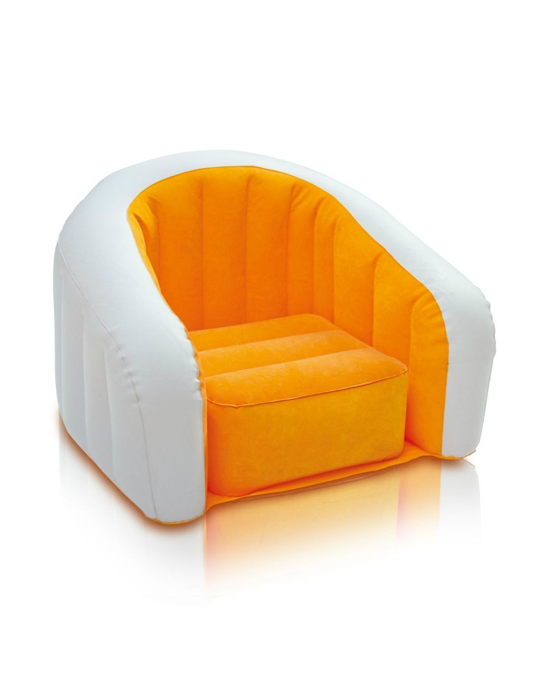 intex戏水充气玩具专场直发货送电泵 intex 橙色植毛u型儿童植绒沙发