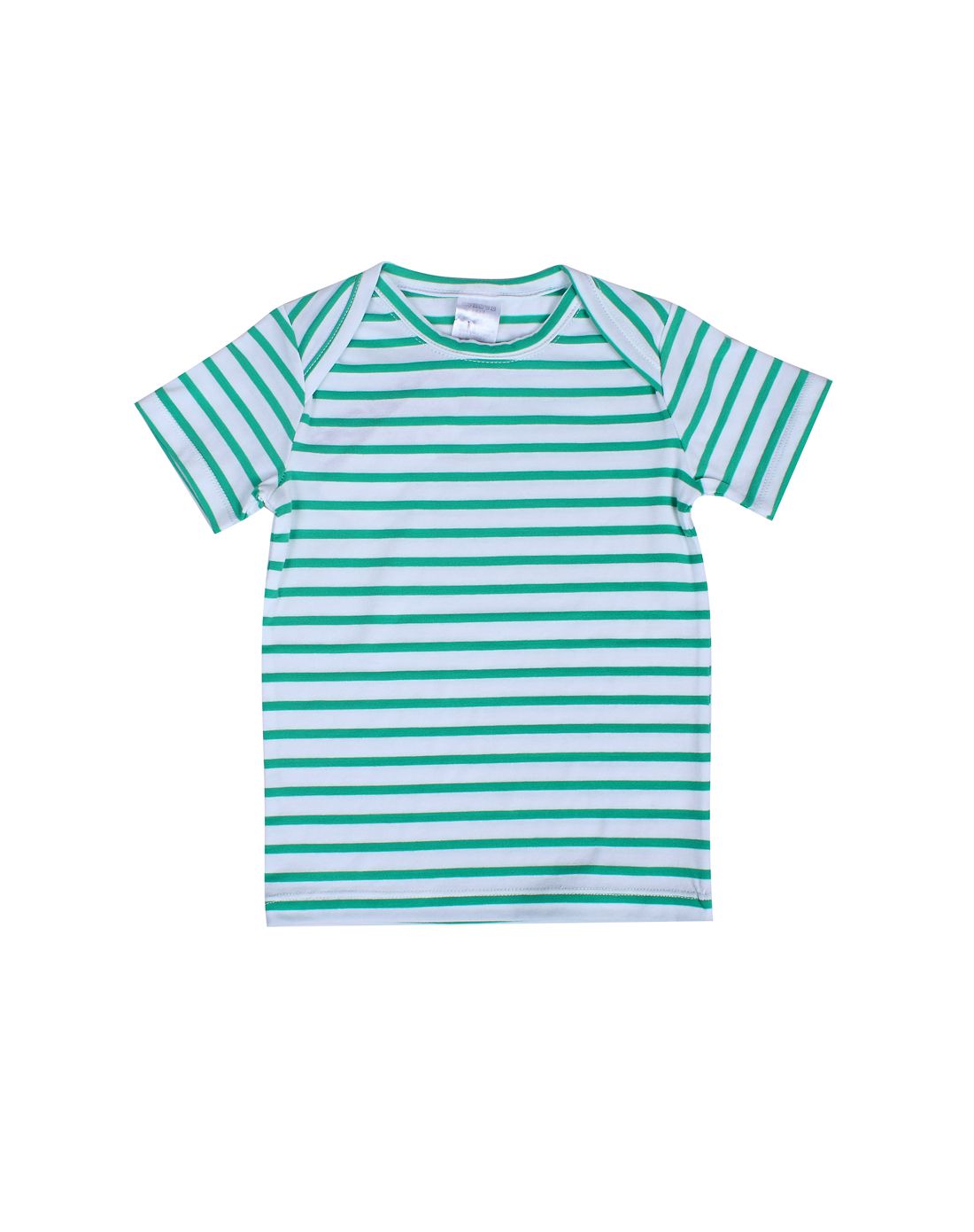 bonds婴儿绿色/白色相间条纹短袖上衣