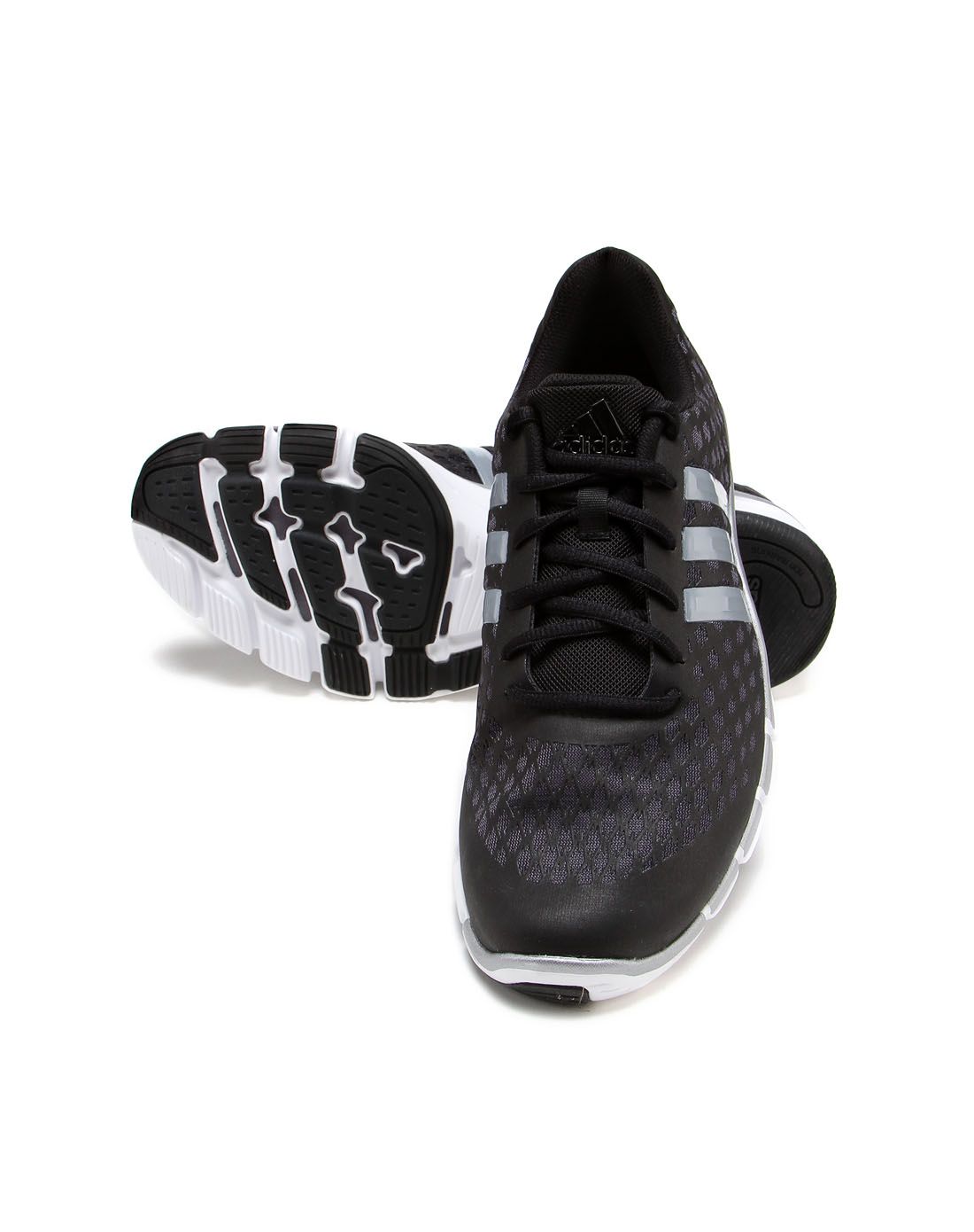 adidas时尚运动鞋新品专场男款灰黑色训练鞋 透气轻便m21180_唯品会