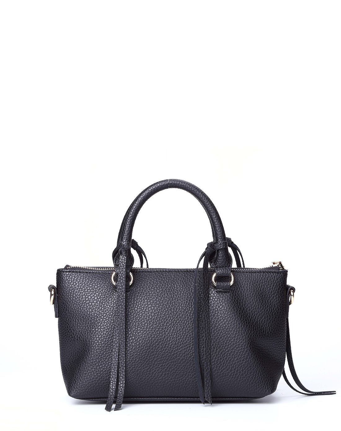 皮具专场2016年新品女款黑色时尚流苏手提斜挎包ssdb422301_唯品会