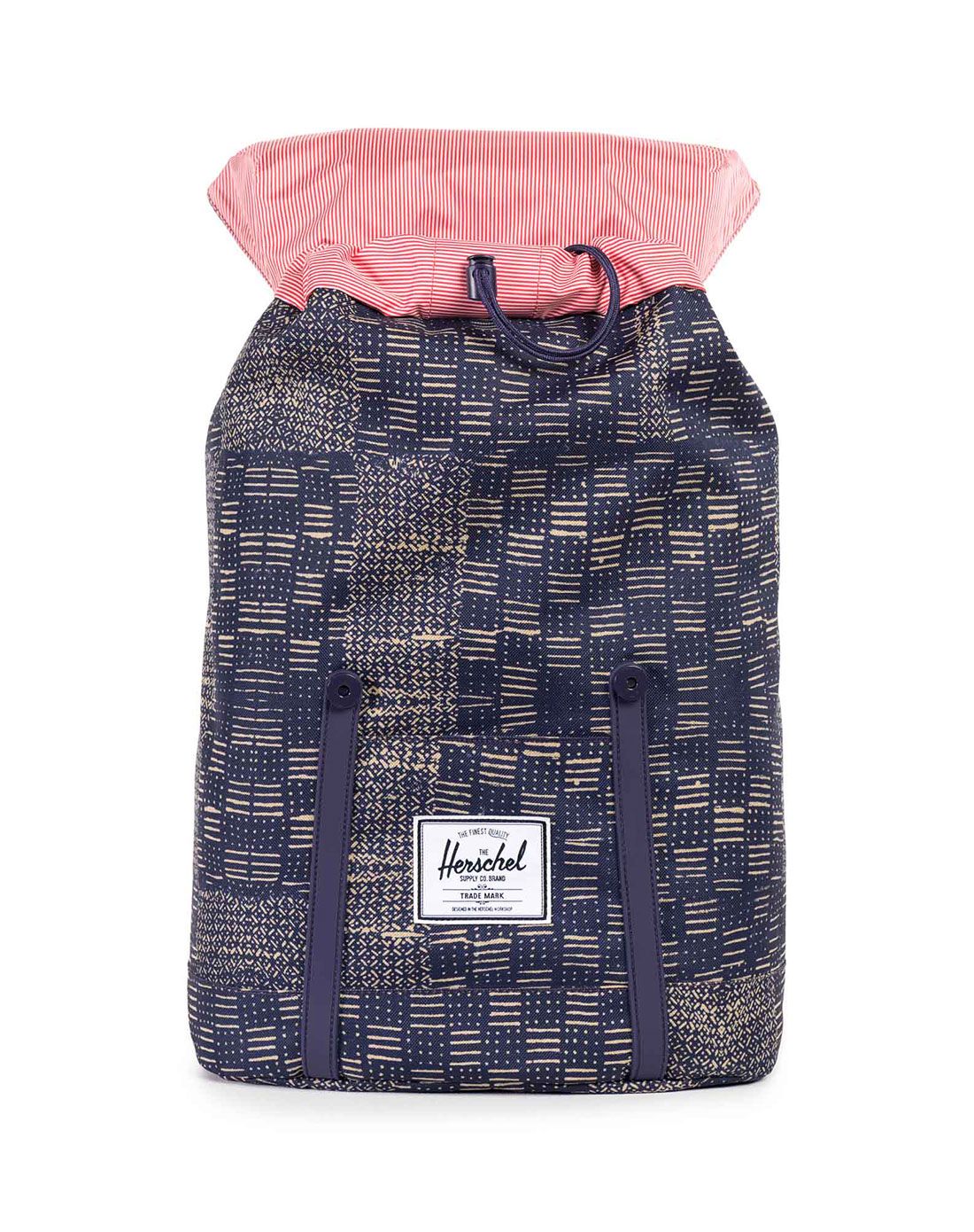 herschel男女蓝条纹营地系列时尚双肩背包