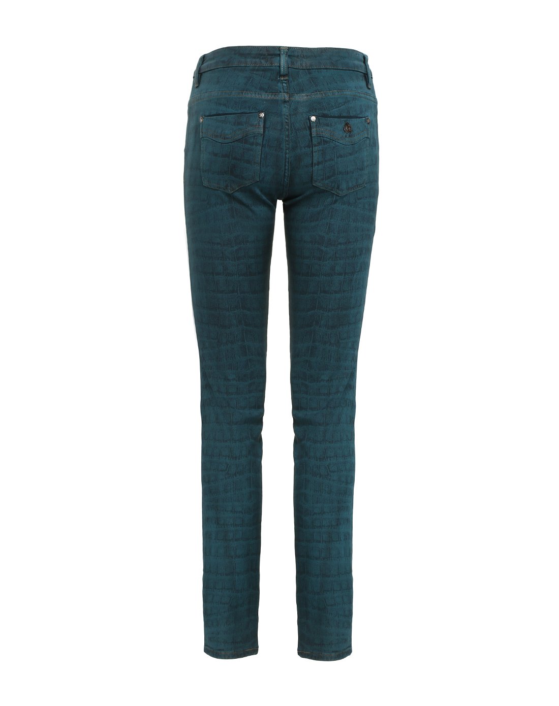 女款弹力棉质休闲长裤绿/黑色