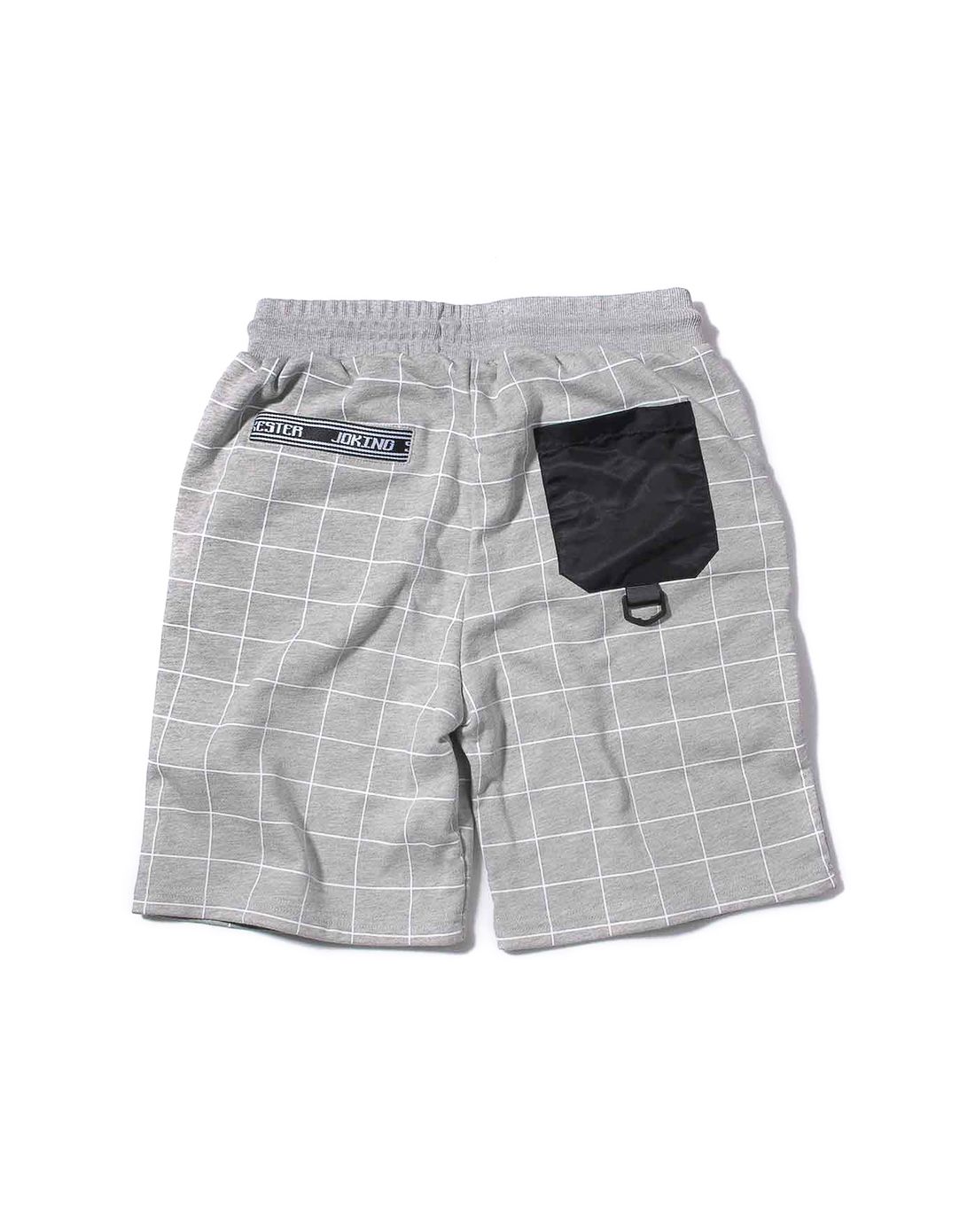 jokester男性灰色格子短裤