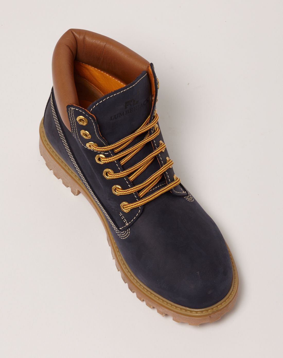 lumberjack男款海军蓝色经典户外高帮靴