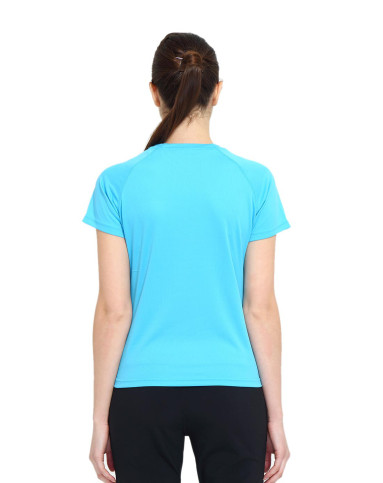 吸湿速干材质 女款青色圆领速干t恤 柔软舒适