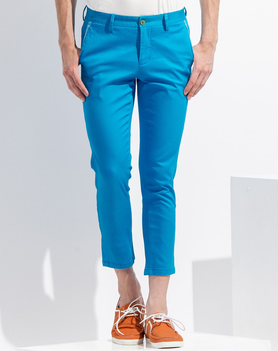 (特惠)青兰色青春活力休闲九分裤