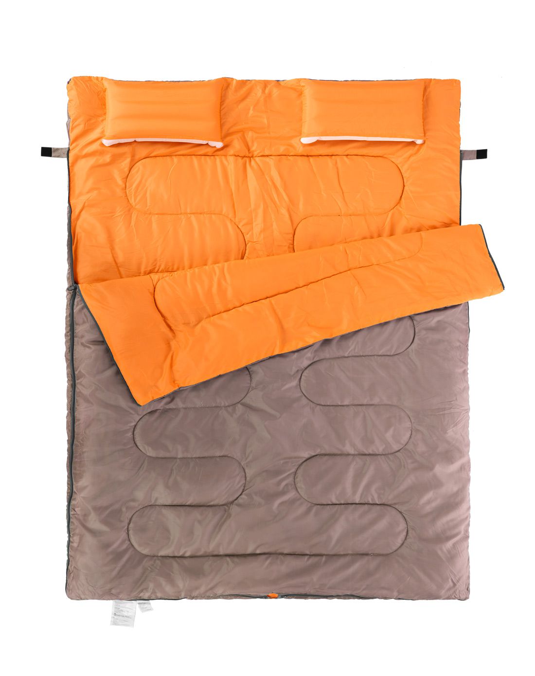 双人大空间 杏灰色双人睡袋 上下双开带枕naturehike