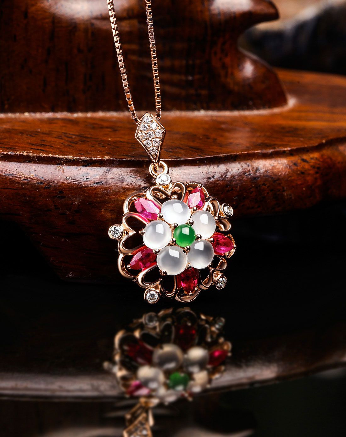 jiacui珠宝玉器专场18k金镶嵌翡翠吊坠jc1049830a_唯品会