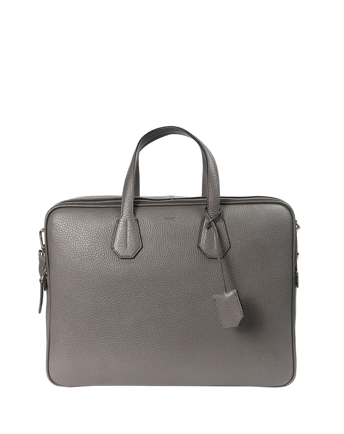 > bally男士灰色休闲手提单肩两用包