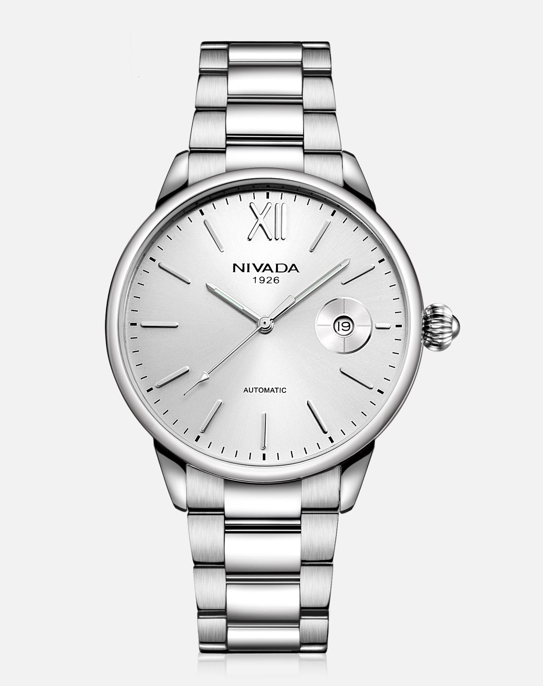 尼维达 男款 简约日历窗自动机械腕表