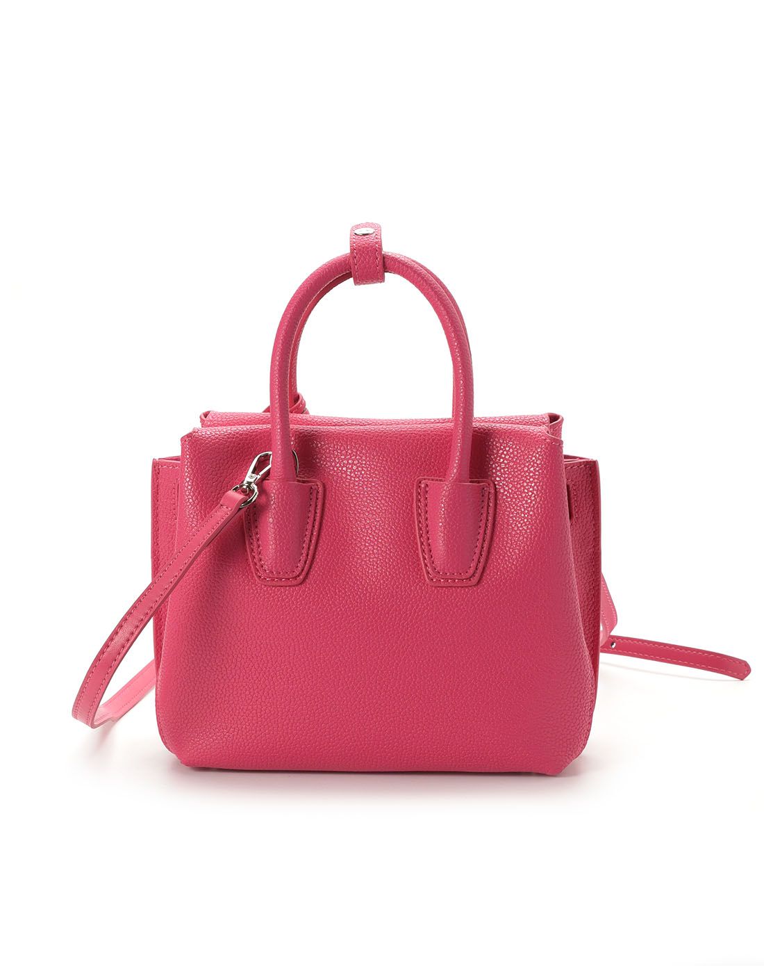 makko女士木玫红牛皮时尚小型手提包