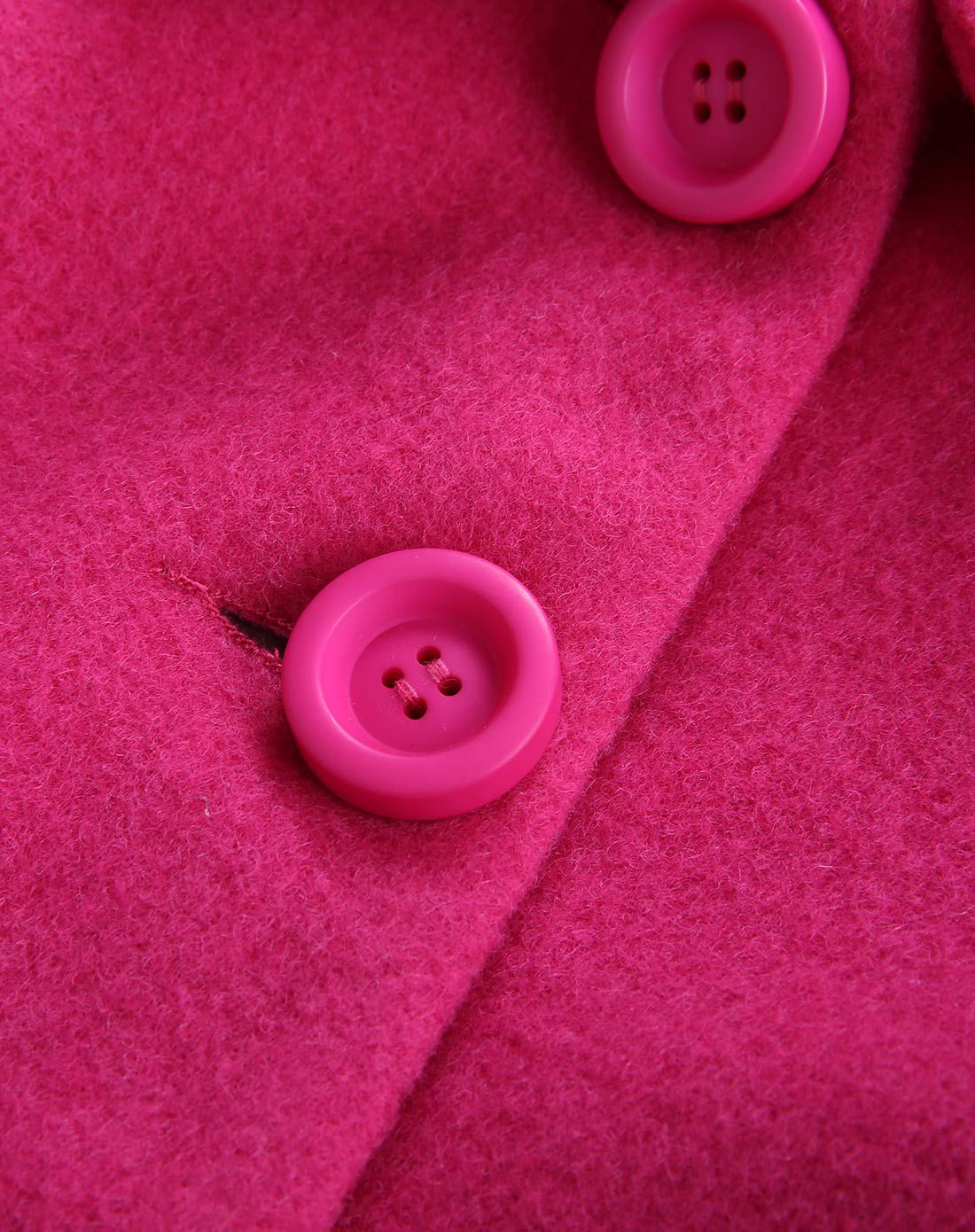 女童樱红色夹棉下摆可拆卸网纱羊毛大衣