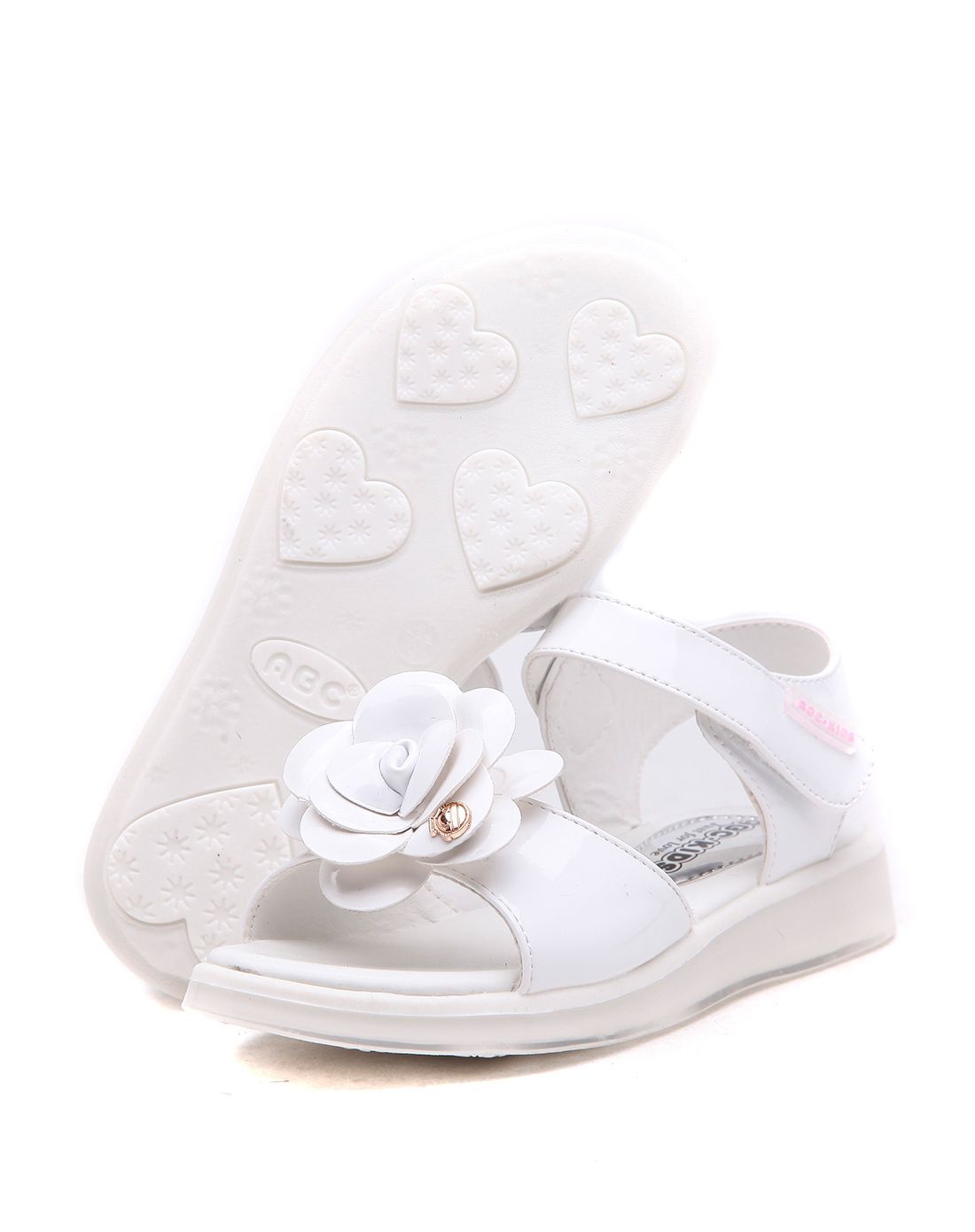 女小童白色皮凉鞋【25-30码】