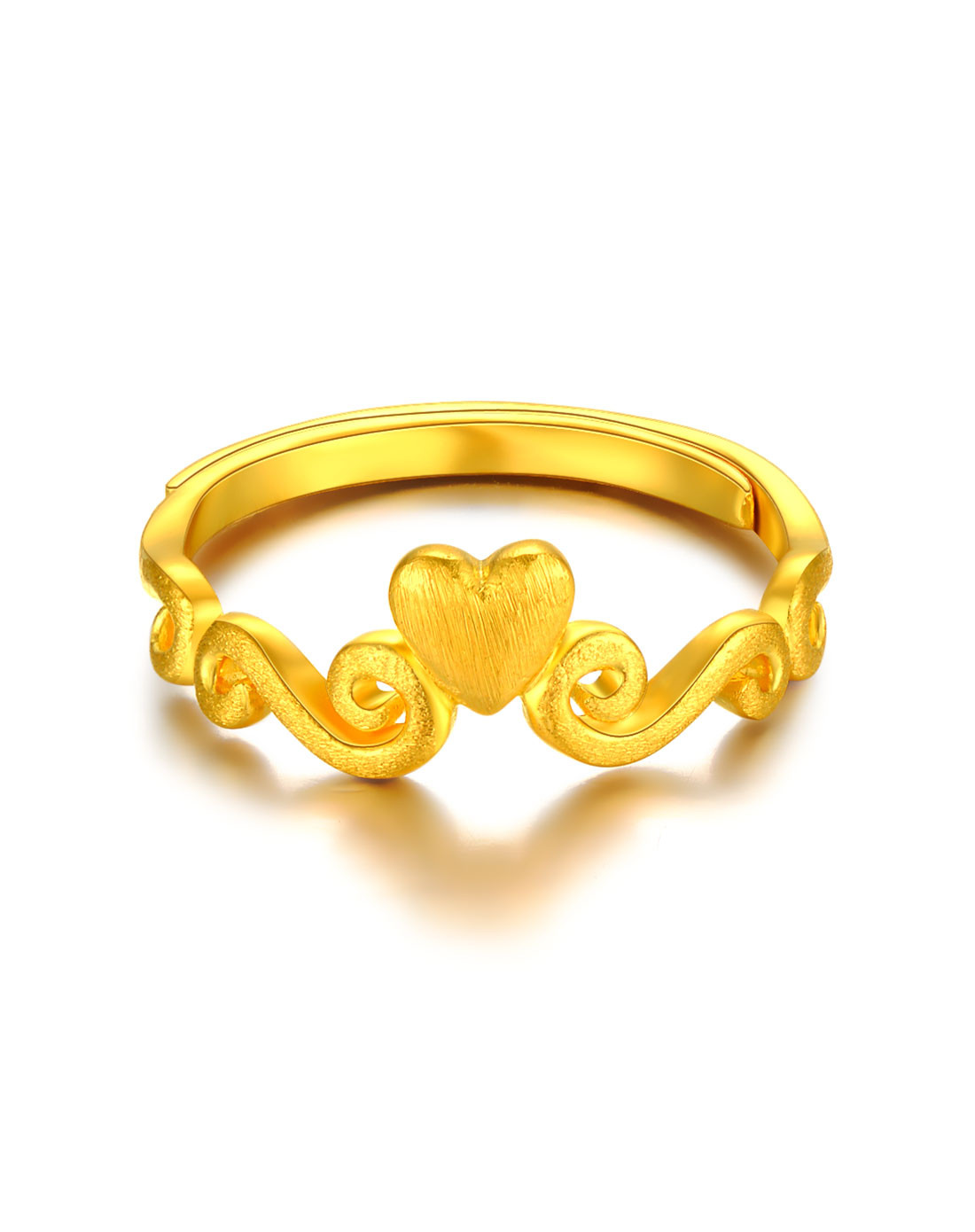 中国黄金珠宝专场中国黄金 足金 心如意戒指zghjjz1621_唯品会