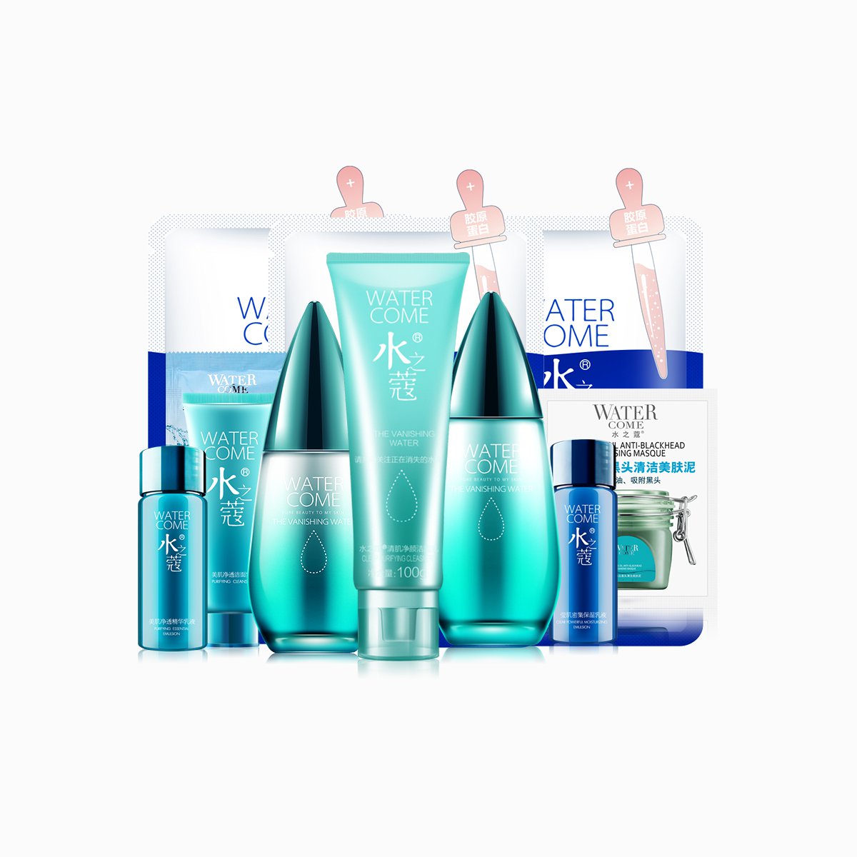 水之蔻water come 清肌玉润修护套装 护肤套装