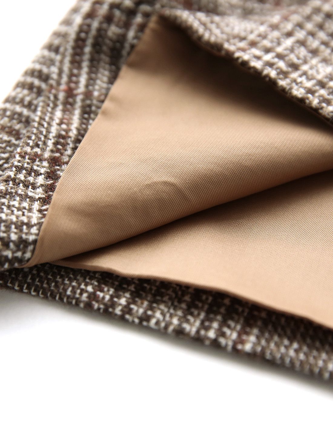 ladyangel 棕色修身对褶半身短裙