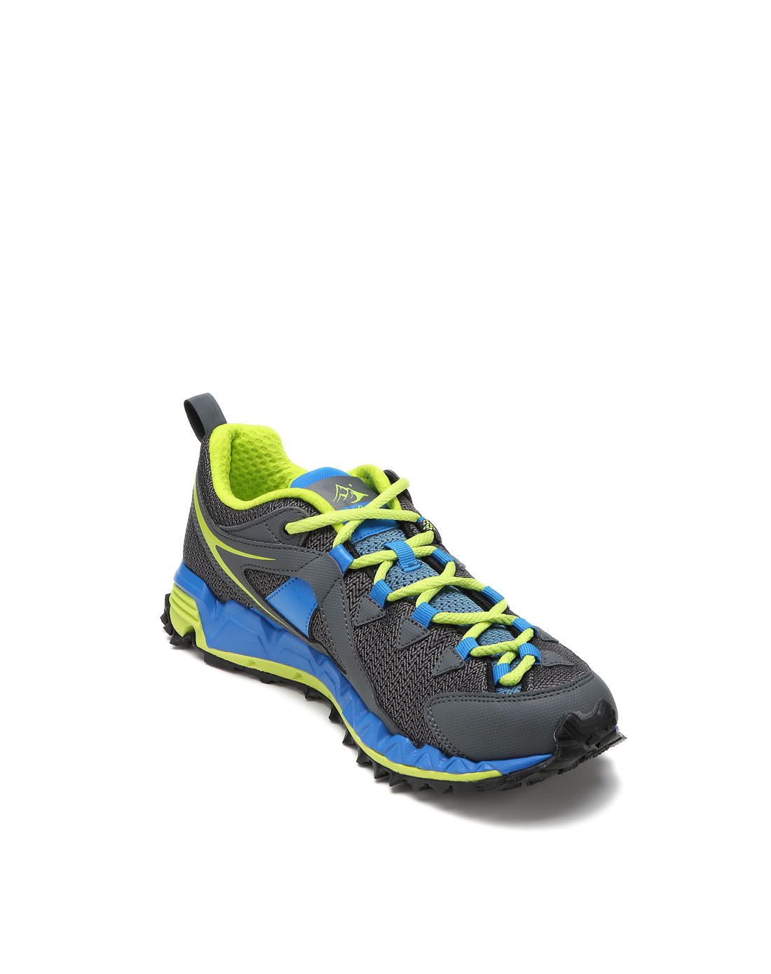 抓地耐磨 男款黑配蓝色多功能室外运动鞋 户外系列