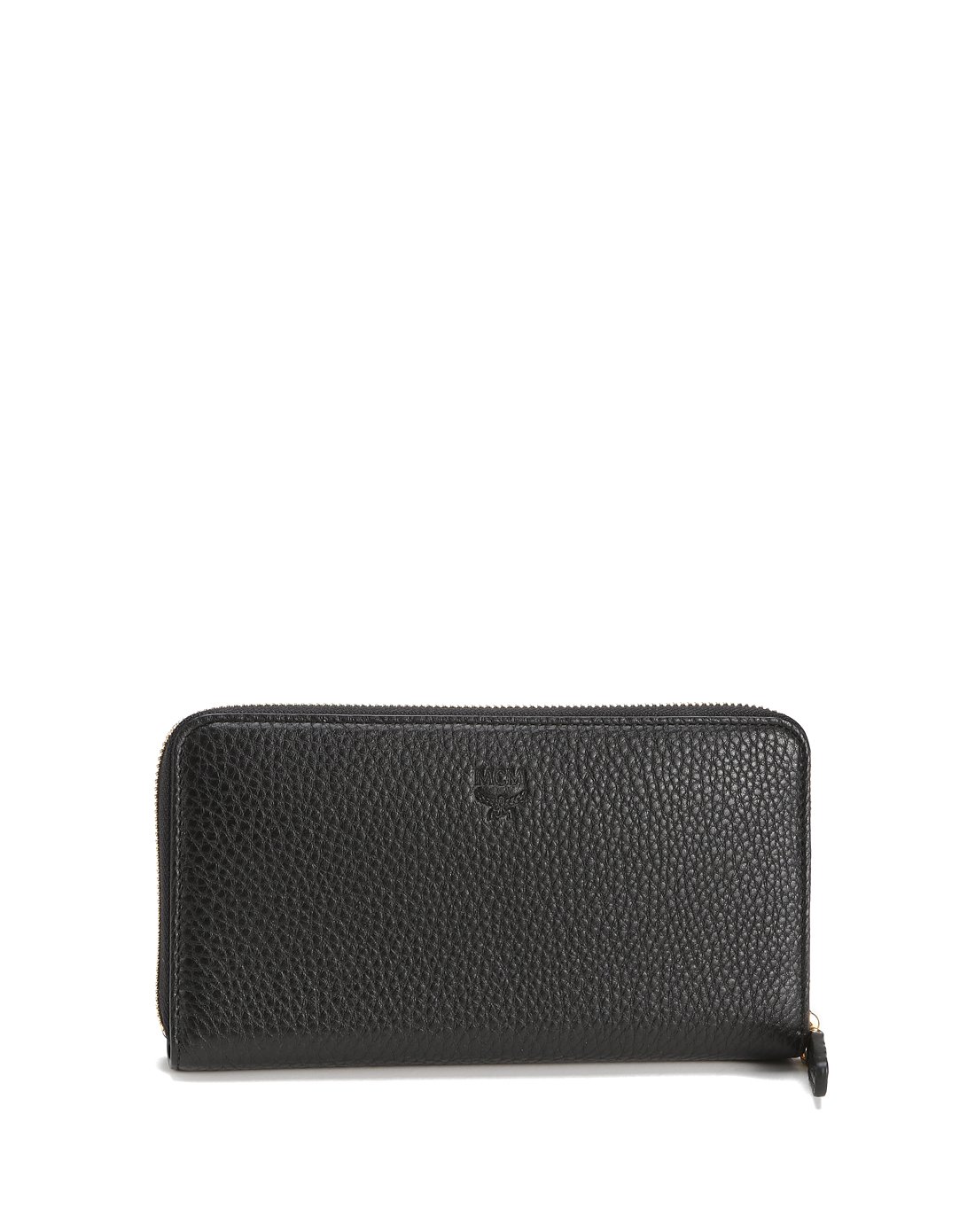 mcm 爆款箱包制造机mcm女款黑色荔枝纹铆钉牛皮长款钱包myl3apl05bk