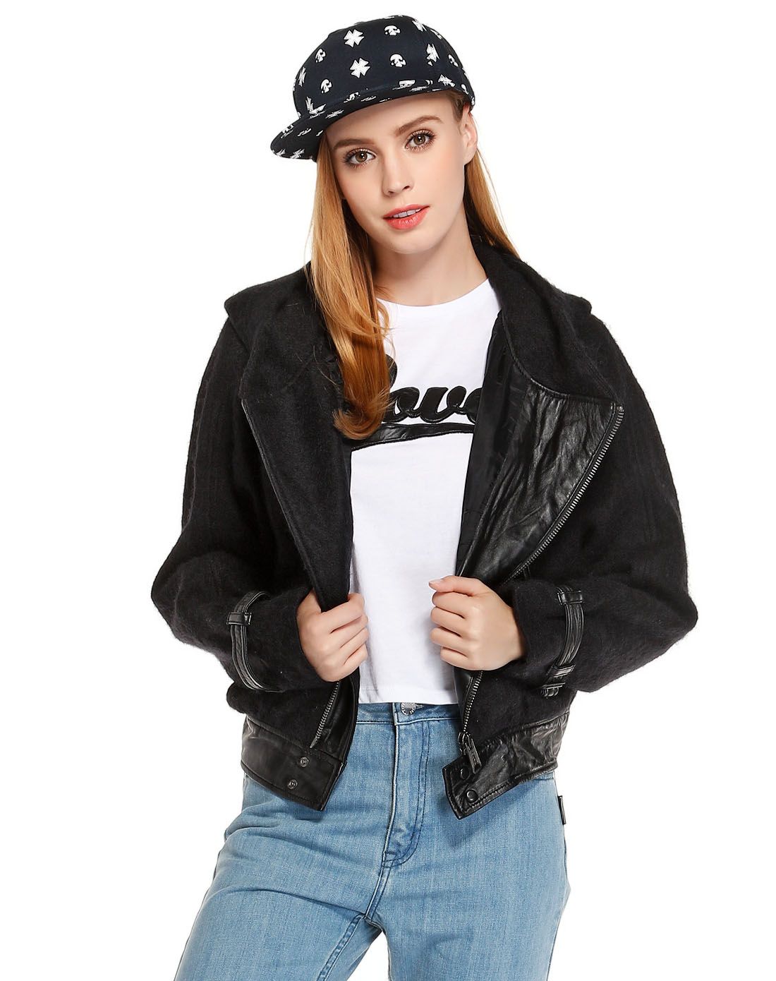 最后约惠-宠爱一家服装配饰专场izzue女款黑色简约时尚长袖外套izxjku