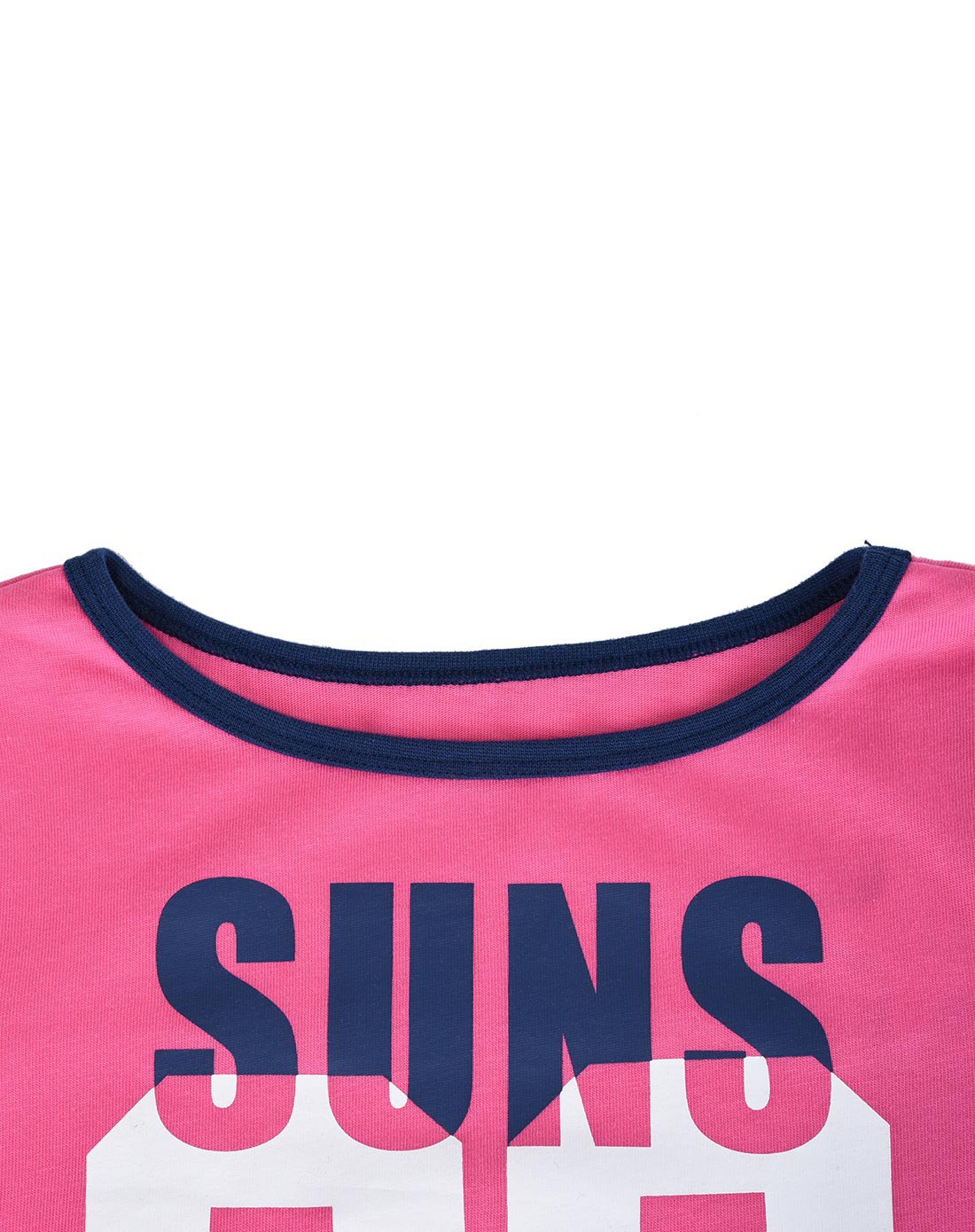 361°童装断码清仓专场纯棉拼接 女童款深粉配深蓝色运动长袖t恤k