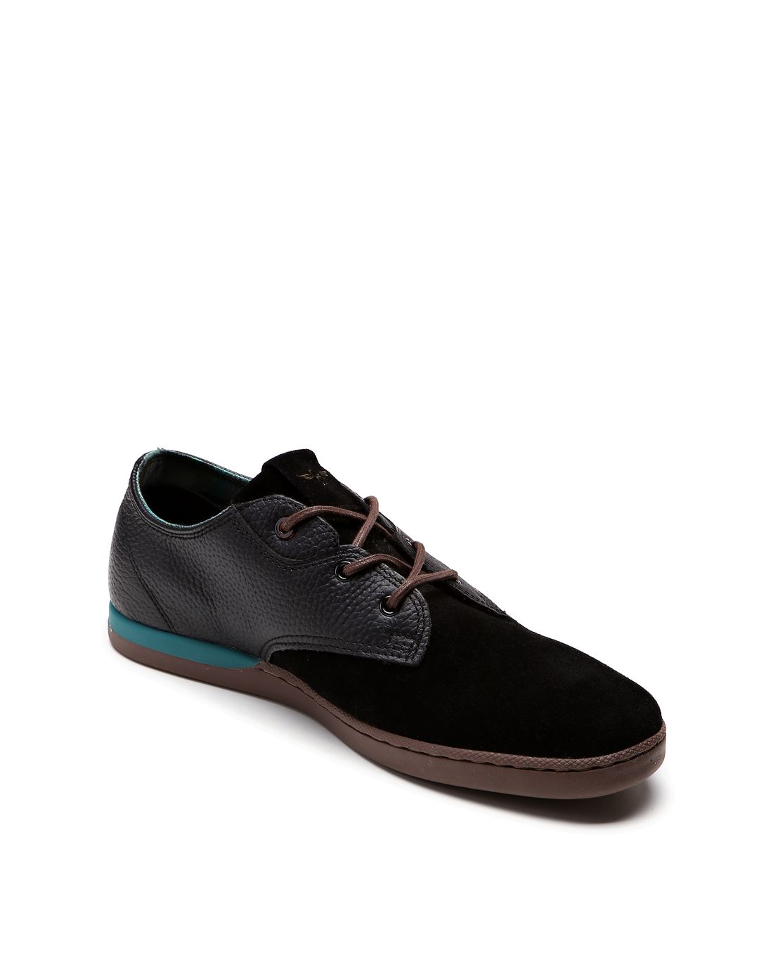 lacoste&sebago&bucketfeet&cr拼接系带 男款黑色皮鞋cr2630003_唯品