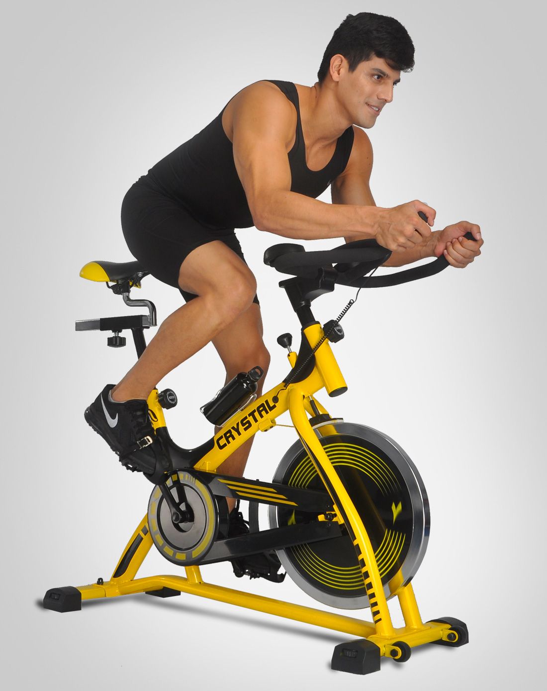 中性款黄黑色健身车动感单车 减肥健身专用
