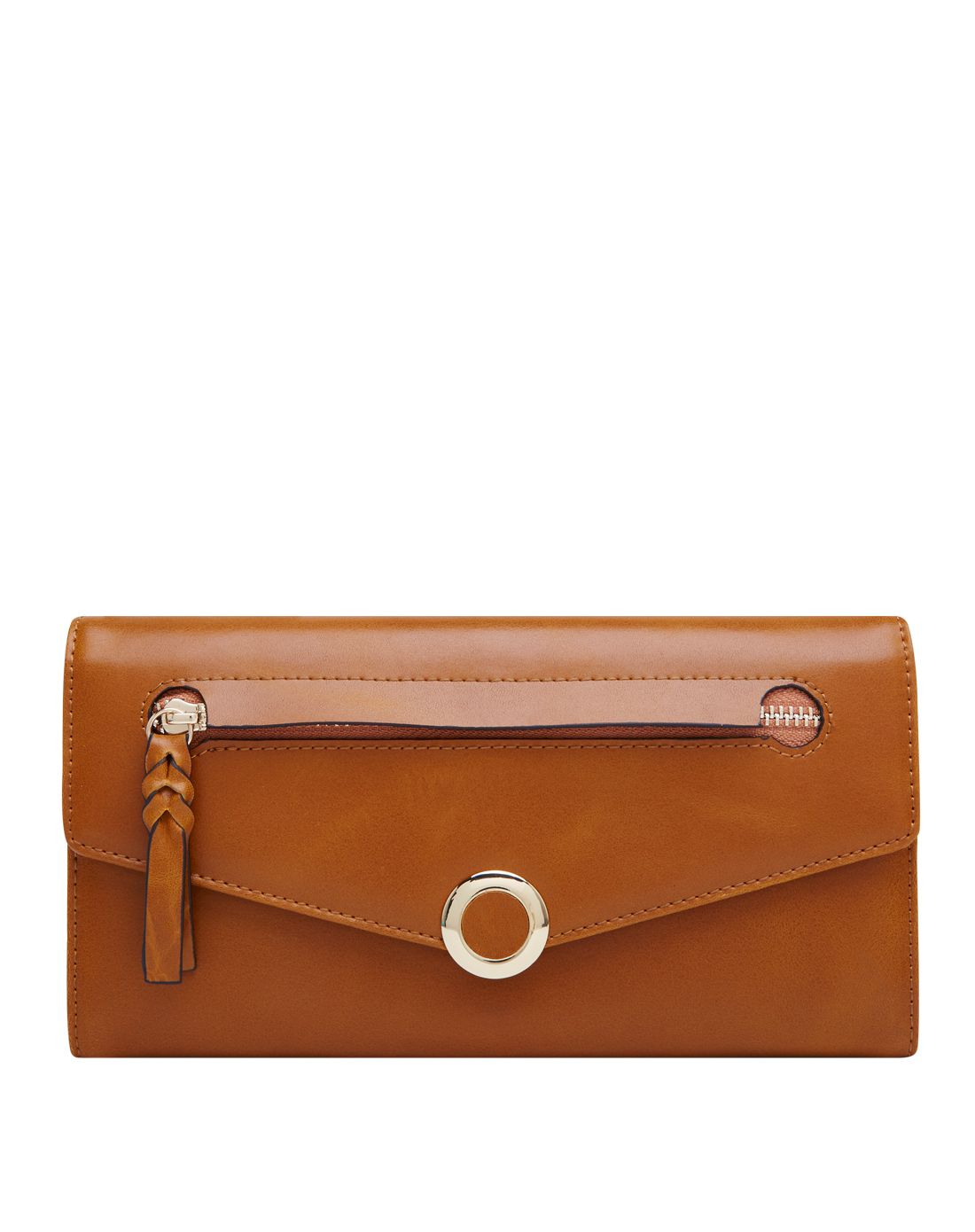 复古棕经典百搭长款手拿钱包