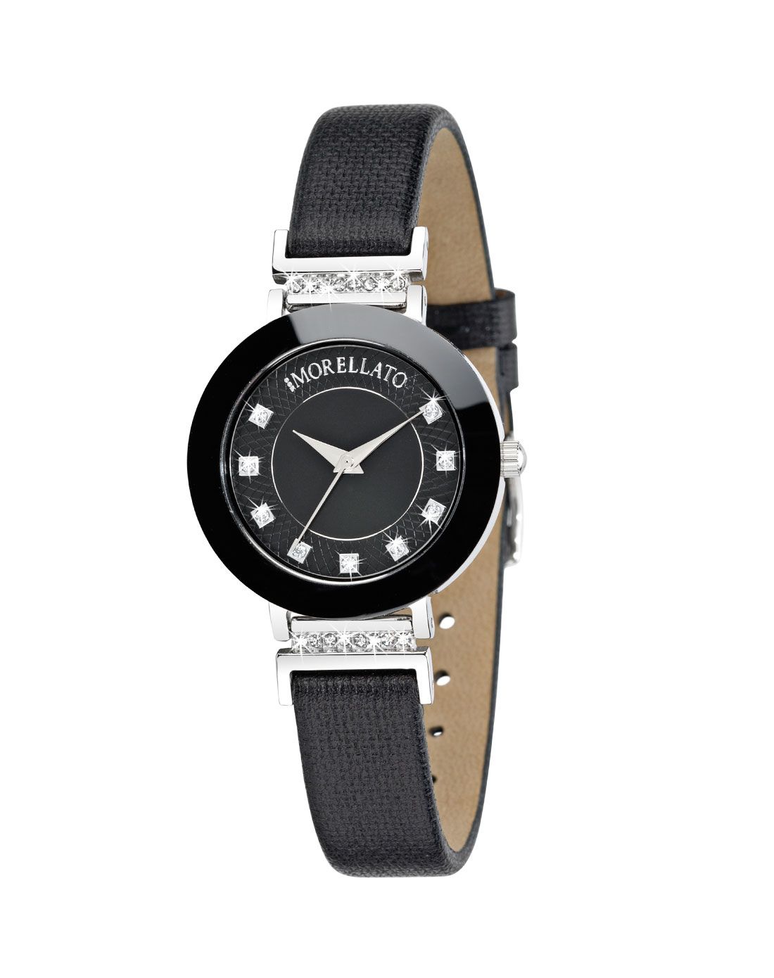 morellato firenze 佛罗伦萨系列黑色陶瓷圈皮带手表r0151103501