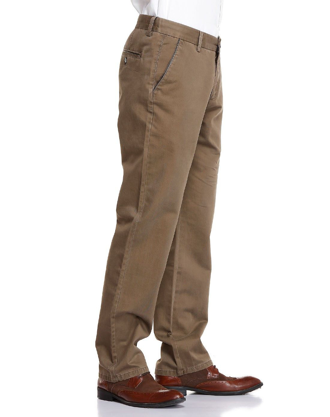 商务经典棕色西裤