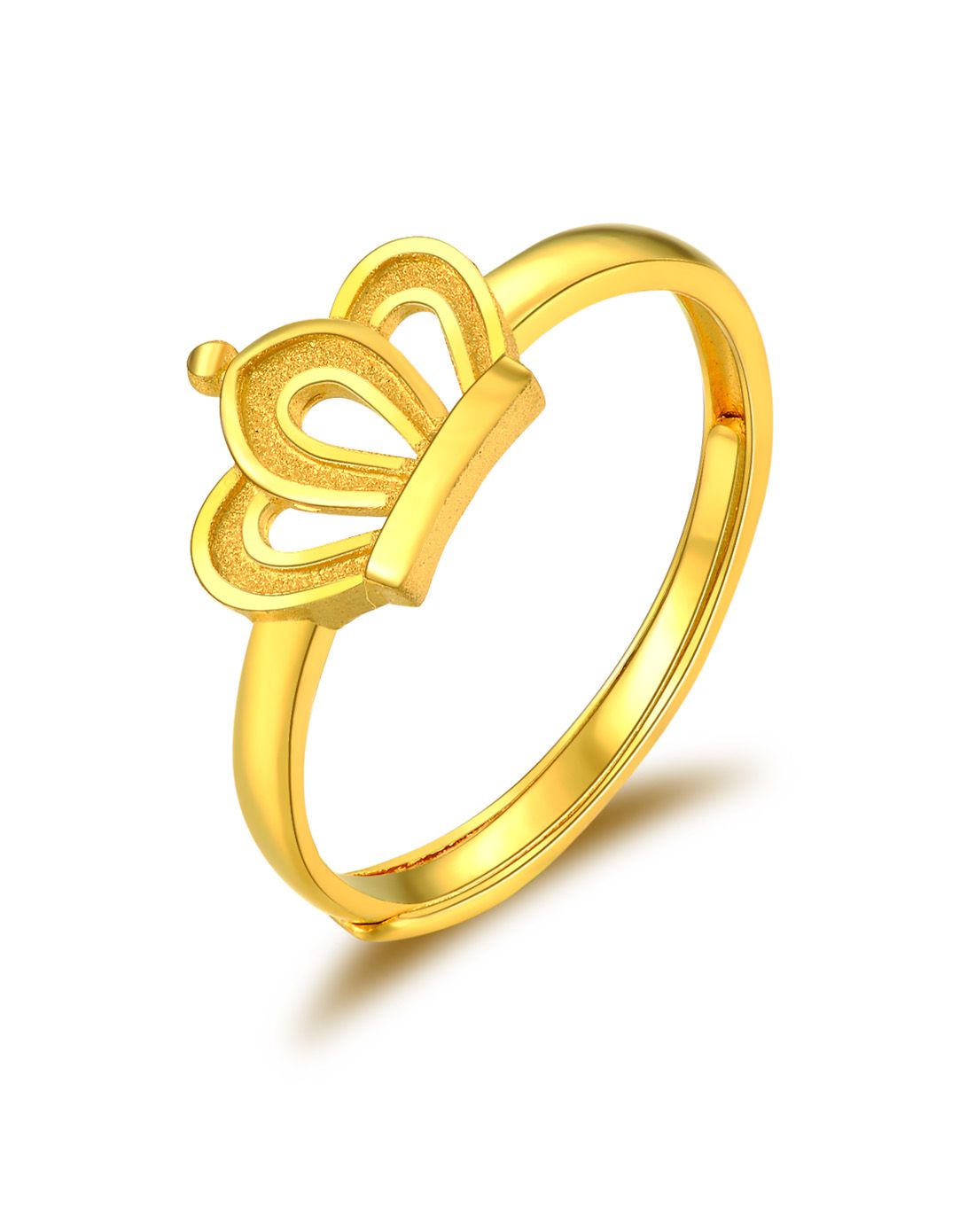 中国黄金珠宝专场中国黄金 足金 女王王冠戒指 约3.