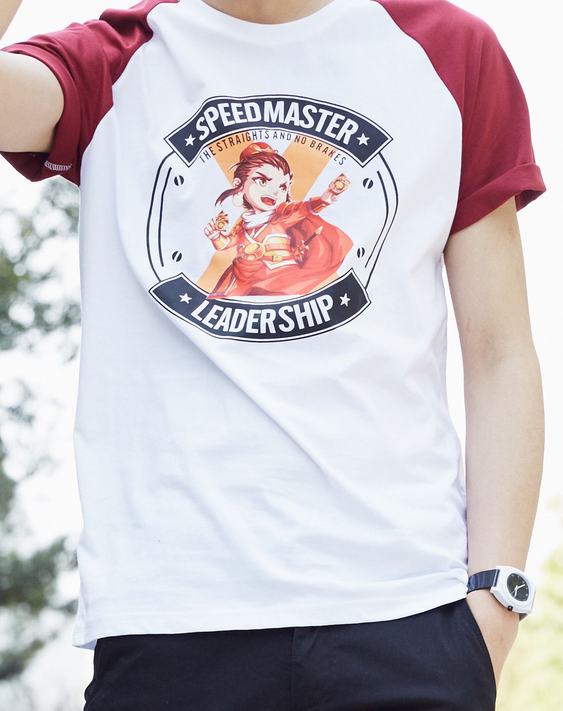 男潮流人物印花短袖恤