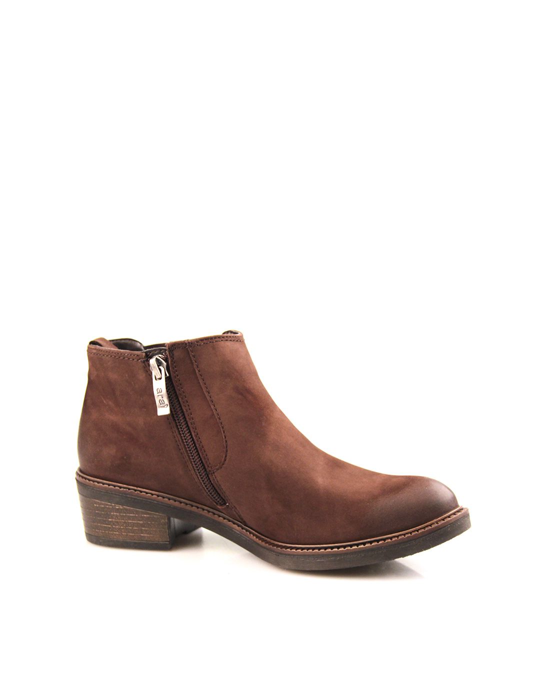 德国进口ara摩卡色正装女矮靴