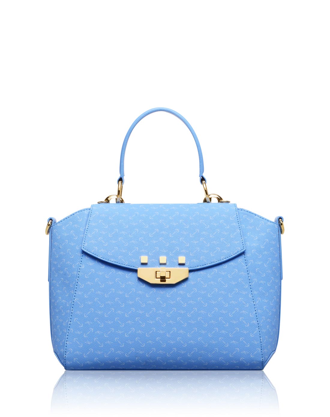 女士浅蓝色时尚百搭手提包